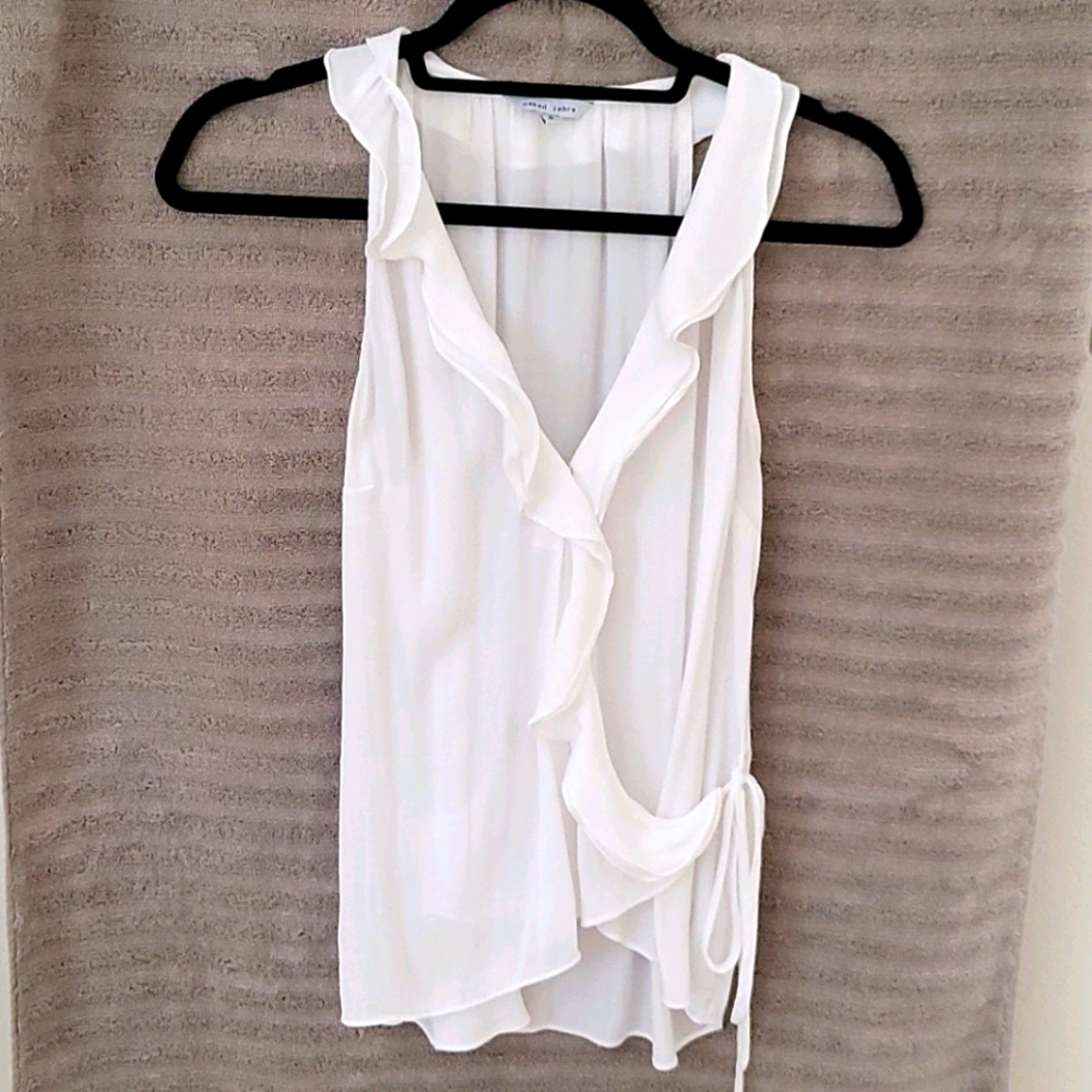 White wrap tanks blouse